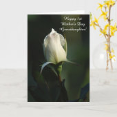 Happy 1st Moederdag kleindochter Kaart (Gele Bloem)