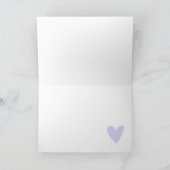 Happy 1st Moederdag | Kute Little Lila Heart Kaart (Binnen)