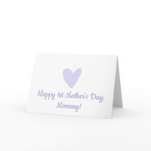 Happy 1st Moederdag | Kute Little Lila Heart