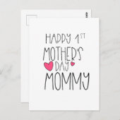 Happy 1st Moederdag mammie Briefkaart (Voorkant / Achterkant)