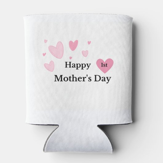 Happy 1st Moederdag op een Blikjeskoeler (Achterkant)