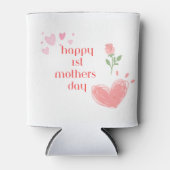 Happy 1st Moederdag op een Blikjeskoeler (Voorkant)