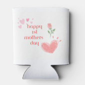 Happy 1st Moederdag op een Blikjeskoeler (Achterkant)