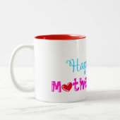 Happy 1st Moederdag Tweekleurige Koffiemok (Links)