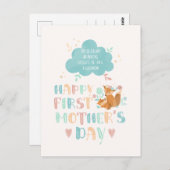 Happy 1st Moederdag van moeder in wet Briefkaart (Voorkant / Achterkant)