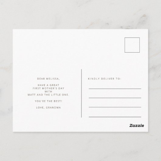 Happy 1st Moederdag van moeder in wet Briefkaart (Achterkant)