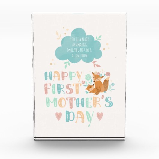 Happy 1st Moederdag van moeder in wet Fotoblokken (Voorkant)