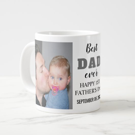 Happy 1st Vaderdag 2021 Best Dad Ever Photo Grote Koffiekop (Links)