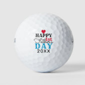 Happy 1st Vaderdag 2021Typografie golfballen (Voorkant)