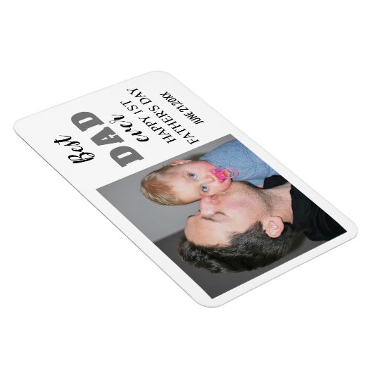 Happy 1st Vaderdag 2022 Best Dad Ever Photo Magneet (Rechterzijde)