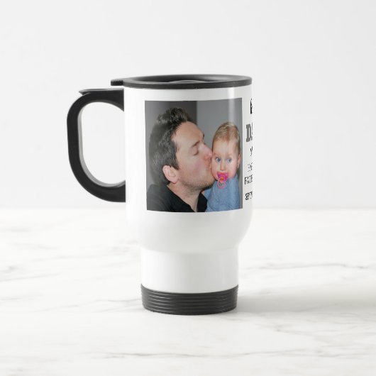 Happy 1st Vaderdag 20XX Best Pap Ever Photo Reisbeker (Links)