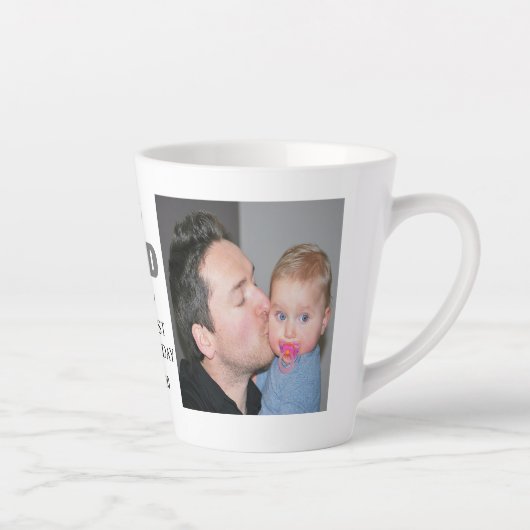 Happy 1st Vaderdag 20XX Beste vader ooit Latte Mok (Rechts)