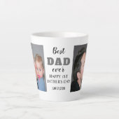 Happy 1st Vaderdag 20XX Beste vader ooit Latte Mok (Voorkant)