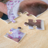 Happy 1st Vaderdag 6 Photo Collage Rustic Wood Legpuzzel (Zijkant)