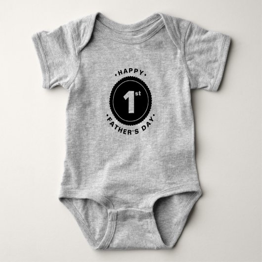 Happy 1st Vaderdag Baby Bodysuit (Voorkant)