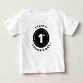 Happy 1st Vaderdag Baby T-shirt (Voorkant)