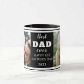 Happy 1st Vaderdag Beste vader ooit 2 Foto zwart Mok (Midden)