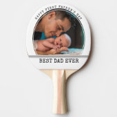 Happy 1st Vaderdag Beste vader ooit foto Tafeltennisbatje (Voorkant)