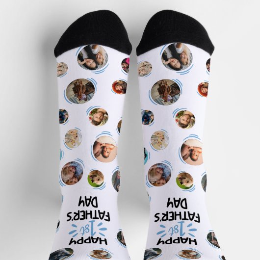 Happy 1st Vaderdag Foto Sokken (Top)