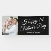Happy 1st Vaderdag Foto Spandoek (Horizontaal)