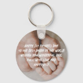 Happy 1st vaderdag foto stijlvol sleutelhanger (Voorkant)