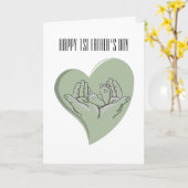 Happy 1st Vaderdag Kaart voor nieuwe vader (Gele Bloem)