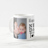 Happy 1st Vaderdag New Pap Foto Koffiemok (Voorkant links)