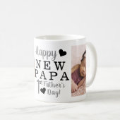 Happy 1st Vaderdag New Papa Foto   Koffiemok (Voorkant rechts)