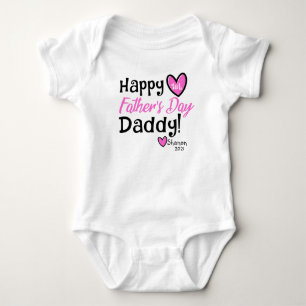Happy 1st Vaderdag Pape Aangepaste Naam Jaar Romper
