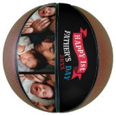 Happy 1st Vaderdag Photo Collage Typografie Basketbal (Verticaal)