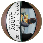 Happy 1st Vader's Dag Papa Foto Basketbal (Verticaal)