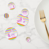 Happy 1st verjaardag unicorn name paper confetti (Groep)