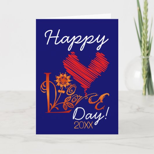 HAPPY 2009 LOVE DAY Kaart (Voorkant)