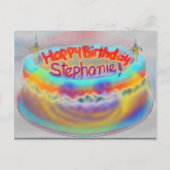 Happy 2014 Birthday Stephanie Post Card Briefkaart (Voorkant)