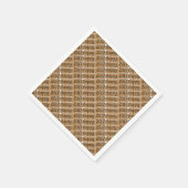 Happy 2017 graved Rustic Brown Typography Servetten (Hoek)