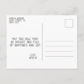 Happy 2023 Positive Woman Foto Nieuw jaar Feestdagenkaart (Achterkant)