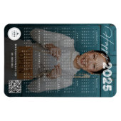 Happy 2023 Typography Calendar Nieuwjaarsfoto Magneet (Horizontaal)