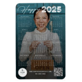 Happy 2023 Typography Calendar Nieuwjaarsfoto Magneet (Verticaal)