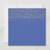 Happy 2024 - Blauw & Faux Gold Script & Confetti (Achterkant)
