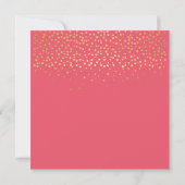 Happy 2024 - Raspberry & Gold Script & Confetti (Achterkant)
