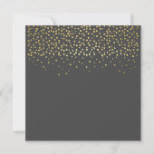 Happy 2024 - Zwart & Faux Gold Script & Confetti (Achterkant)