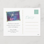 Happy 2025 blokkeert Lijst typografie Nieuwjaarsfo Feestdagenkaart (Achterkant)