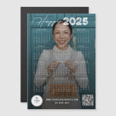 Happy 2025 Kalender Nieuwjaar Foto Magnetische Kaa (Voorkant / Achterkant)