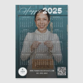 Happy 2025 Kalender Nieuwjaar Foto Magnetische Kaa (Voorkant)