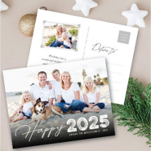 Happy 2025 Typografie Minimalistische Nieuwjaarsfo