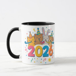 Happy 2026 Animal Mug Mok
