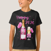Happy 2026 Cheers To A New Year 2026 Champagne Coq T-shirt (Voorkant)