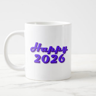 Happy 2026 grote koffiekop