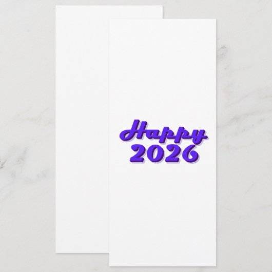 Happy 2026 kaart (Voorkant / Achterkant)