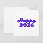 Happy 2026 kaart (Voorkant / Achterkant)